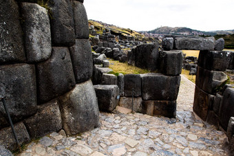 视图Sacsayhuaman墙<strong>库斯科</strong>秘鲁