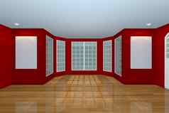 空红色的生活房间