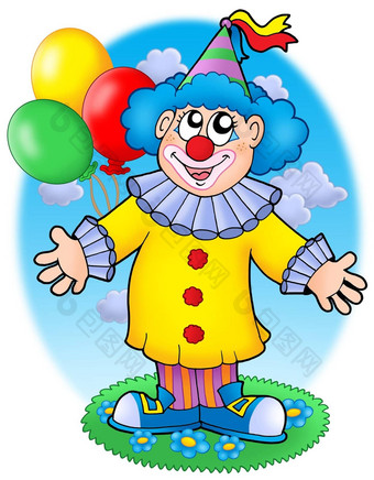 微笑小丑气球