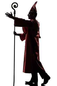 男人。红衣主教主教轮廓耶和华见证人祝福