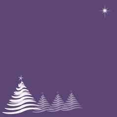 圣诞节树明星紫色的
