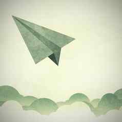 纸纹理纸飞机飞行天空云