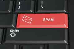 垃圾邮件按钮红色的键盘