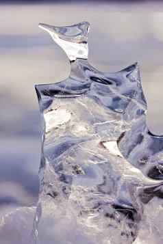 冻摘要冰雕塑自然解冻雕刻