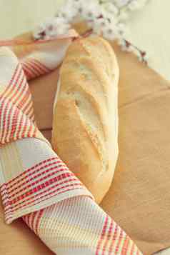 白色面包面包餐巾
