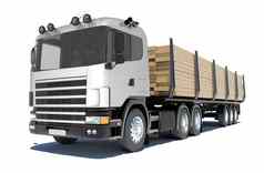 卡车运输木材