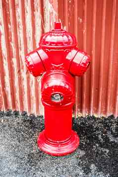 红色的消防栓