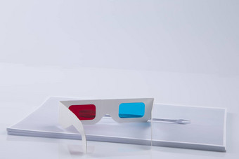 打印白色补色立体红色的蓝色的眼镜纸印刷扳手