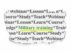 教育概念军事培训纸背景