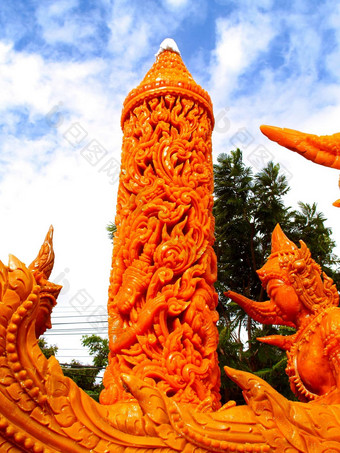 蜡烛节日乌汶Ratchathani泰国