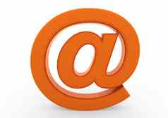 电子邮件象征橙色