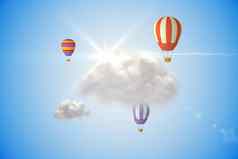 云计算图形热空气气球