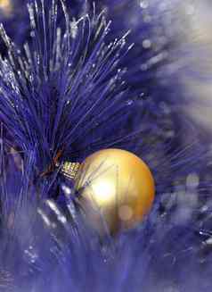 圣诞节球蓝色的颜色圣诞节树