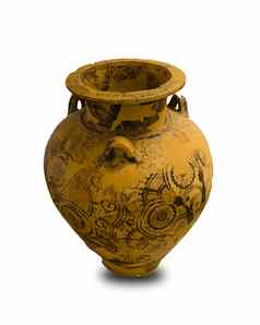 古老的希腊花瓶孤立的