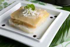 泰国蛋奶沙司黏糊糊的大米