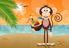 猴子椰子海滩