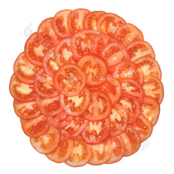 西红柿红色的圈