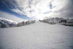 滑雪坡意大利白云石山脉
