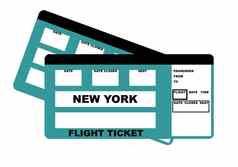 纽约飞行票