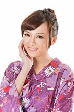 微笑日本美传统的衣服
