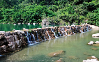 水瀑布级联yun-tai山中国