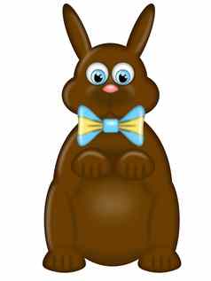 快乐复活节一天巧克力兔子兔子