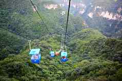 电缆汽车yun-tai山世界地质公园