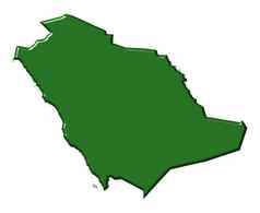 沙特阿拉伯地图国家颜色