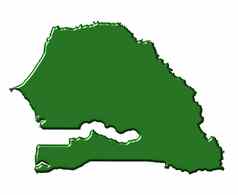 塞内加尔地图国家颜色