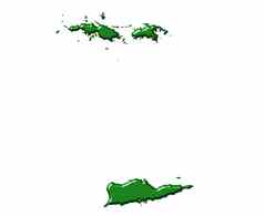维珍岛屿地图国家颜色