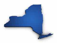 地图纽约状态形状