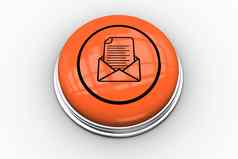 开放信封图形橙色按钮