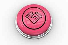 握手图形粉红色的按钮