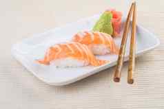 日本厨房寿司大马哈鱼背景