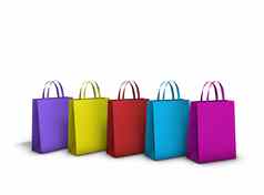 色彩鲜艳的购物袋