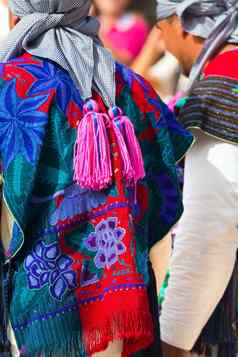 墨西哥衣服齐纳坎坦恰帕斯州墨西哥