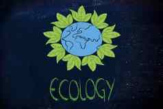 超现实主义的解释绿色经济地球地球离开