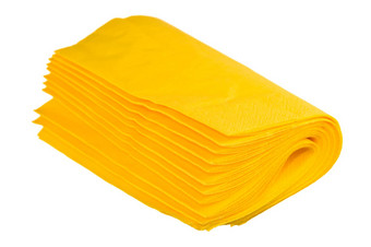 黄色的纸餐巾