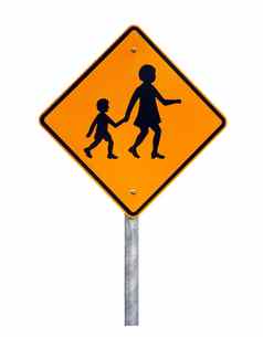 警告孩子们穿越澳大利亚路标志