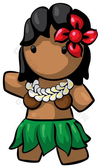 夏威夷草裙舞舞者