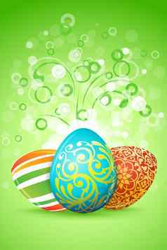 复活节背景装饰鸡蛋