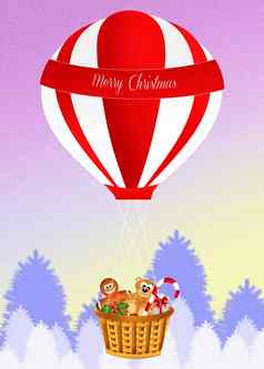 圣诞老人老人热空气气球