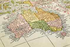 澳大利亚古董地图