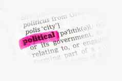 政治字典定义