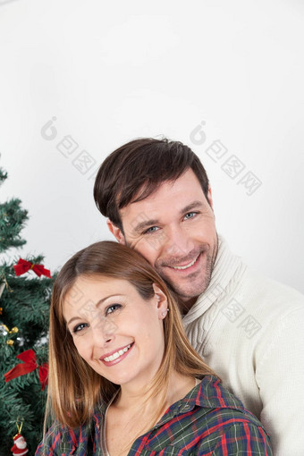 快乐夫妇微笑圣诞节