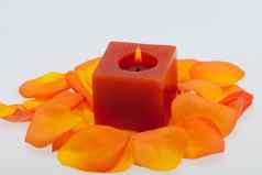 播放过花瓣orange-rose芳香蜡烛