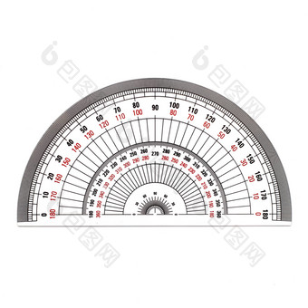 <strong>原点</strong>量角器孤立的白色背景
