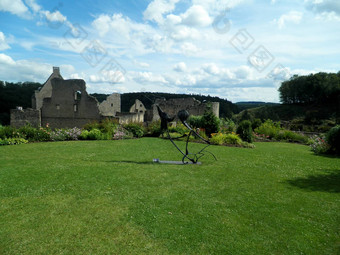 larochette城堡的花园卢森堡城市卢森堡