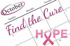 乳房癌症意识消息希望