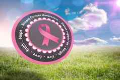 复合图像乳房癌症意识消息